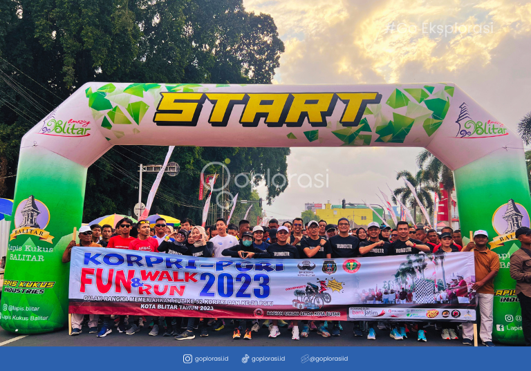 Semarak KORPRI Fun Run dan Fun Walk 2023 yang diadakan Pemkot Blitar